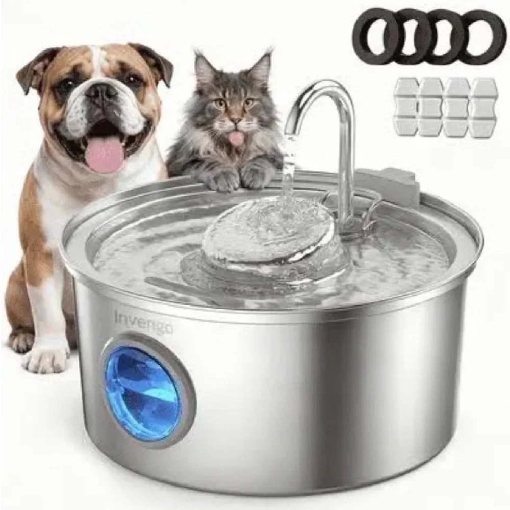 Source Unknown Stainless Steel Pet Water Fountain - Silver
